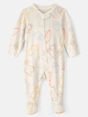 NWT Carters 6-9 mo sleeper, Easter, 100% Cotton Sleep & Play Pajama - Cream